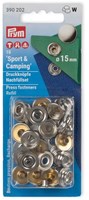 Prym Nachfüll- Druckknöpfe ohne Nähen Silber 15mm