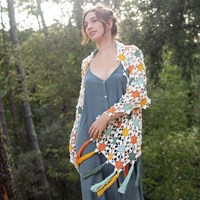 Fair Cotton Blumen Stola Häkelpaket