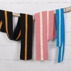 Häkelanleitung Double Four Family Striped Scarf