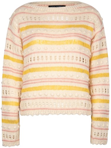 Strickanleitung Ecopuno Pulli Mustermix mit Noppenrand