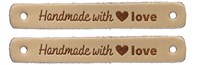 Durable Leder Label Handmade with Love (2 Stück) 001 Light Brown-2