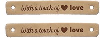 Durable Leder Label With a Touch of Love (2 Stück) 001 Light Brown-2