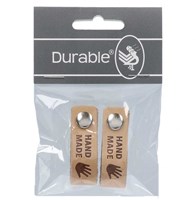 Durable Leder Label Handmade (2 Stück) 001 Light Brown