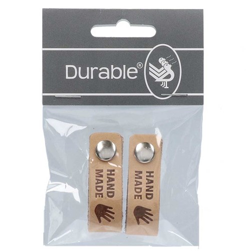 Durable Leder Label Handmade (2 Stück) 001 Light Brown