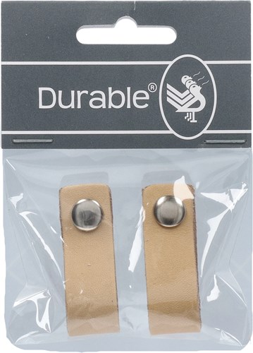 Durable Leder Label Blanco (2 Stück) 001 Light Brown