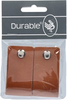 Durable Leder Label (2 Stück) 004 Dark Brown