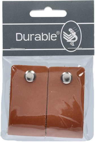 Durable Leder Label (2 Stück) 004 Dark Brown