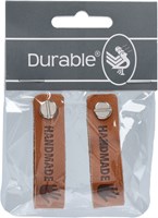 Durable Leder Label Handmade mit Schraube (2 Stück) 004 Dark Brown