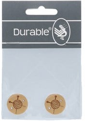 Durable Leder Label Knitting Rund (2 Stück) 001 Light Brown