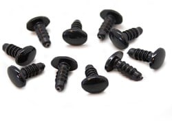 Sicherheitsaugen Oval Schwarz 5 Paar