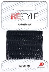 Restyle Rüschengummi 2m/10mm Schwarz