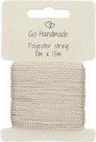 Go Handmade Polyester Kordel 2 Beige