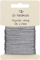 Go Handmade Polyester Kordel 3 Grau