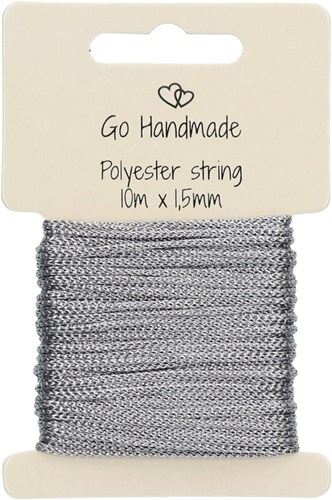 Go Handmade Polyester Kordel 3 Grau