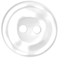 Milward Perlmutt Knopf mit Zusätzlichem Kreis Weiß 11mm (7 Stück)-2