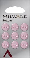 Milward Perlmutt Knopf Rosa 11mm (9 Stück)
