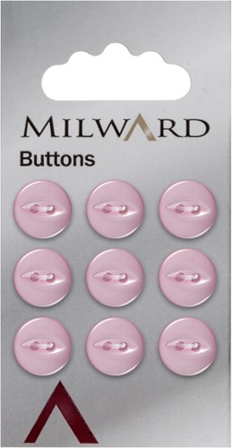 Milward Perlmutt Knopf Rosa 11mm (9 Stück)