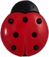 Milward Knopf Marienkäfer Schwarz/Rot 15mm (3 Stück)-2