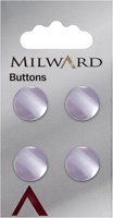 Milward Glänzender Knopf Lila 15mm (4 Stück)