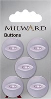 Milward Perlmutt Knopf Lila 19mm (5 Stück)