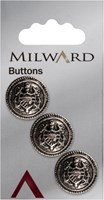 Milward Manschettenknopf Silber 19mm (3 Stück)