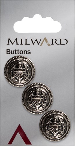 Milward Manschettenknopf Silber 19mm (3 Stück)