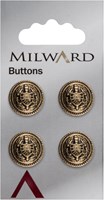 Milward Manschettenknopf Gold 15mm (4 Stück)