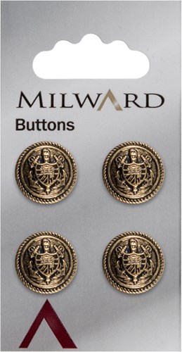 Milward Manschettenknopf Gold 15mm (4 Stück)