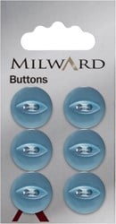 Milward Perlmutt Knopf Hellblau
