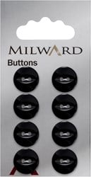 Milward Glanz Knopf Schwarz