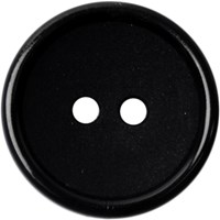 Milward Matt mit glänzendem Rand Knopf Schwarz 19mm (4 Stück)-2