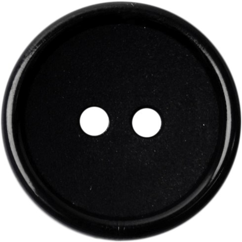 Milward Matt mit glänzendem Rand Knopf Schwarz 19mm (4 Stück)-2