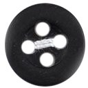 Milward Knopf Matt Schwarz 10mm (6 Stück)-2