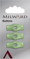 Milward Länglicher Knopf Grün 25mm (3 Stück)