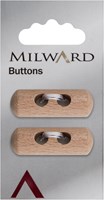 Milward Knebel Knopf Helles Holz 22mm (2 Stück)