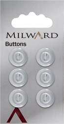 Milward Glanz Knopf Weiß mit Rand