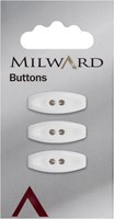 Milward Knebelknopf Weiß 25mm (3 Stück)