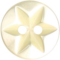 Milward Knopf gelb Glanz Blumen/Stern 10mm (8 Stück)-2