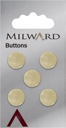 Milward Runder Knopf Pastellgelb Glanz