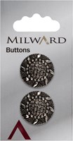 Milward Knopf Metall Sonne 20mm (2 Stück)