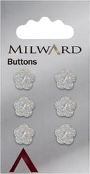 Milward Blume Knopf Transparent Glitter