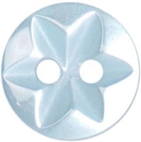 Milward Knopf Perlblau Blume/Stern 10mm (8 Stück)-2