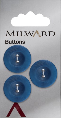 Milward Knopf Dunkelblau Matt 20mm (3 Stück)