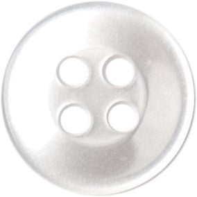 Milward Knopf Perlmutt Weiß mit Rand 10mm (8 Stück)-2