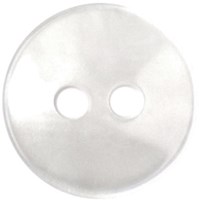 Milward Perlmutt Knopf Weiß 10mm (6 Stück)-2