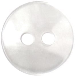 Milward Perlmutt Knopf Weiß 10mm (6 Stück)-2
