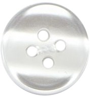 Milward Perlmutt Knopf Weiß 15mm (4 Stück)-2