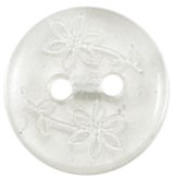 Milward Knopf Transparent mit Blumenmuster 12mm (5 Stück)-2