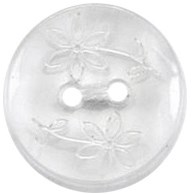 Milward Knopf Transparent mit Blumenmuster 15mm (4 Stück)-2