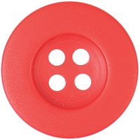 Milward Knopf Matt Mit erhöhtem Rand Rot 12mm (5 Stück)-2